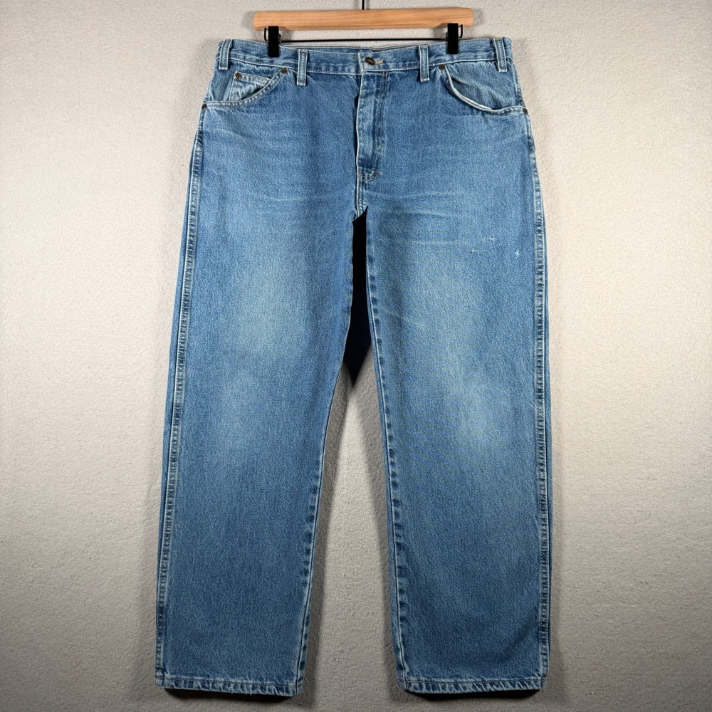 Dickies Mens Relaxed Fit Straight Leg Denim Jeans Medium Wash 38x30 13293SNB